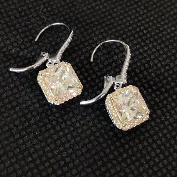 *MOVING SALE* NIB Vanna K. for Bella Luce CZ Yellow Diamond Halo Dangle Earrings - Picture 6 of 8